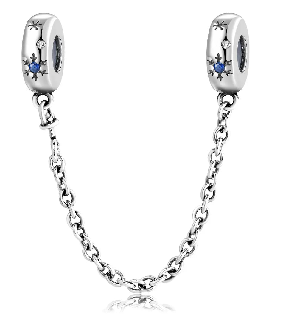 S925 Sterling Silver Safety Chain Charm, DIY Charm, Charm for Bracelet Kozy Lumiere