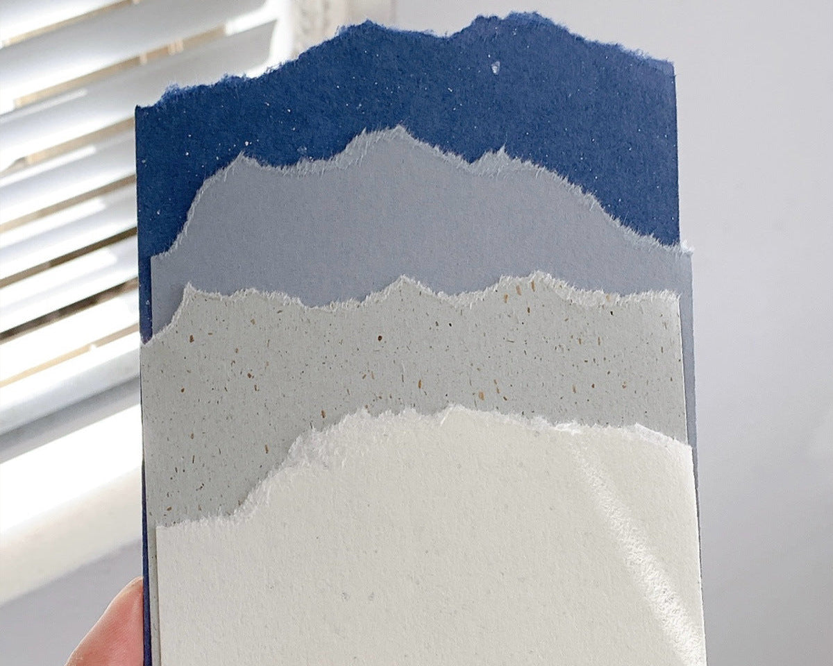 Decorative blue specialty paper refills for planners journals and memory keeping