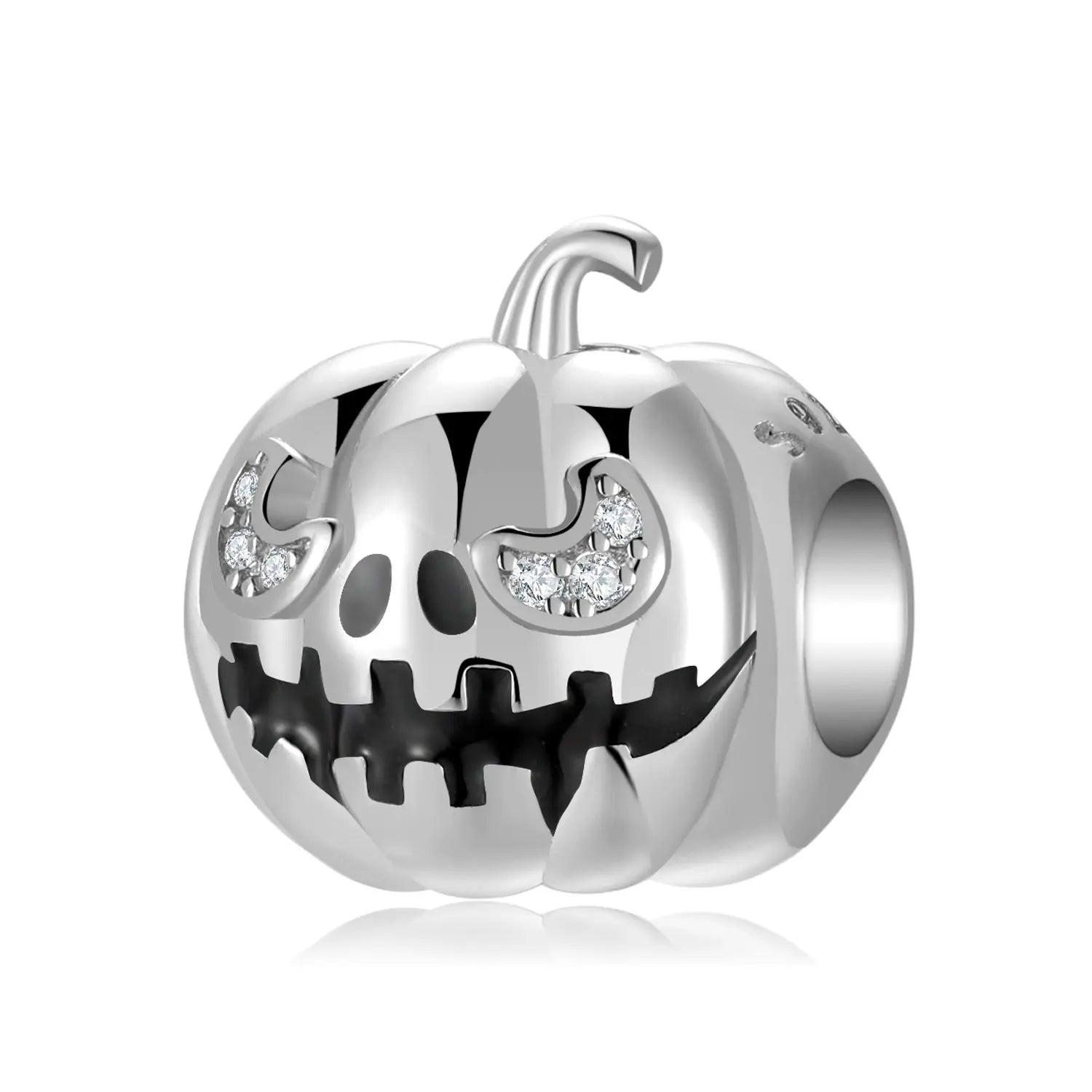 Pumpkin Charm Bead in Sterling Silver Kozy Lumiere