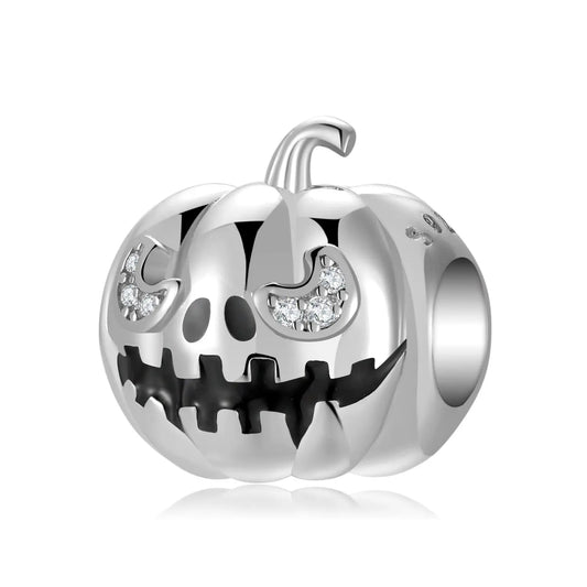 Pumpkin Charm Bead in Sterling Silver Kozy Lumiere