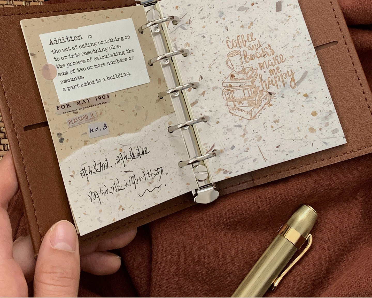 Loose leaf specialty refill paper for compact planner and journal setups