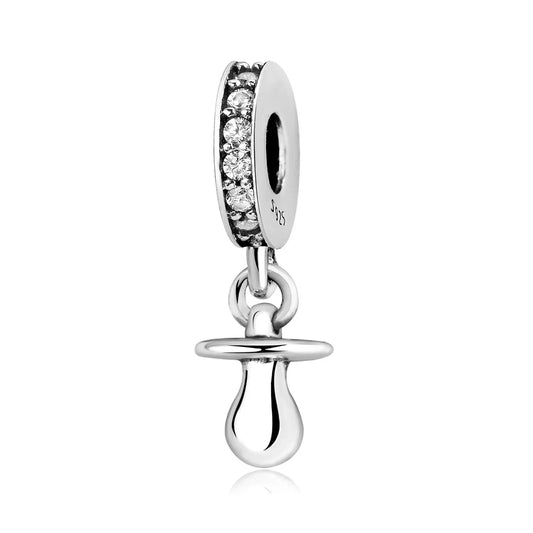Pacifier Dangle Charm in Sterling Silver Kozy Lumiere