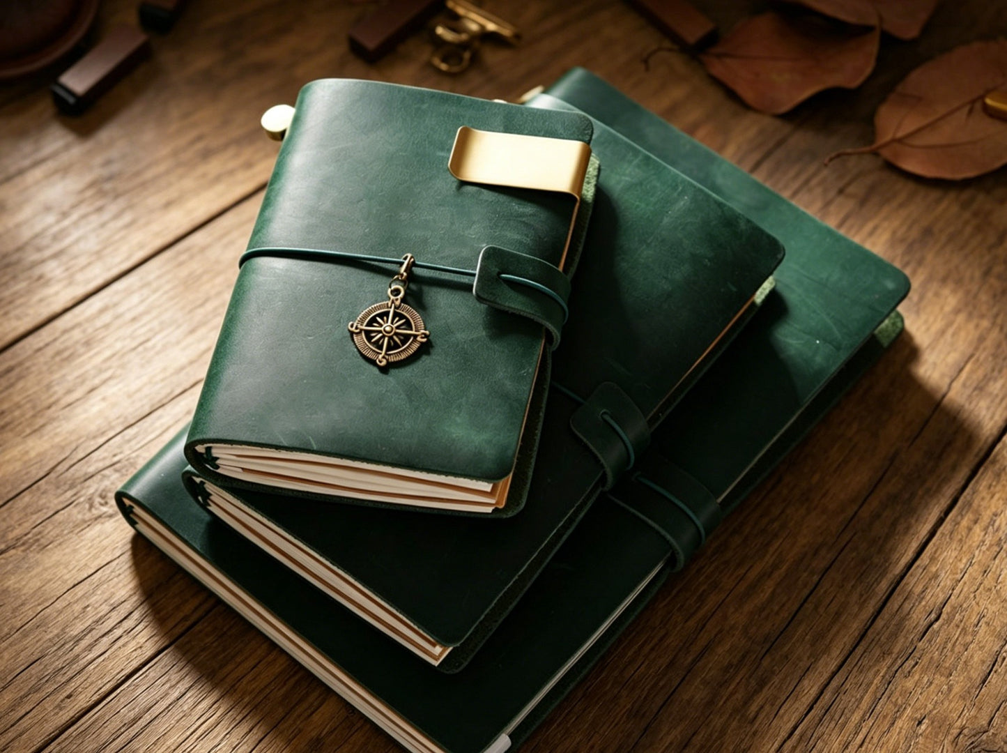 Genuine Leather Travel Journal | Standard Passport Portable A5 | Vintage Notebook