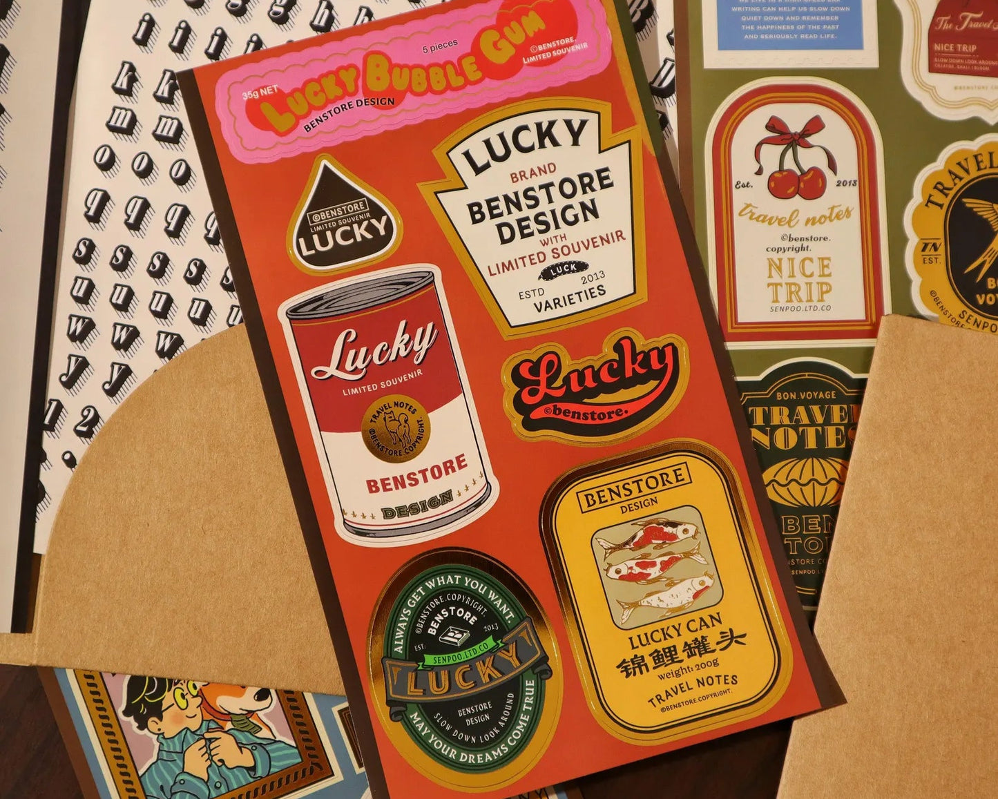 Vintage Waterproof Letter Label Stickers for Journaling