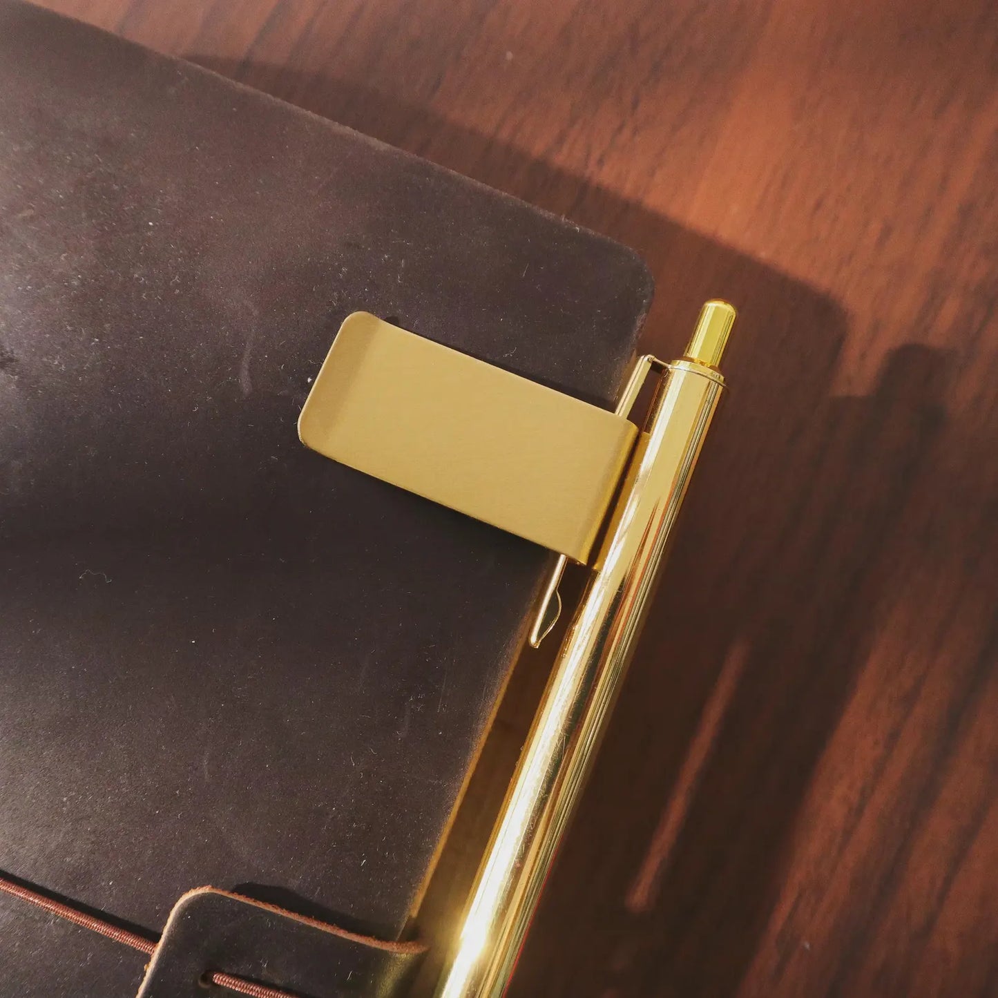 Stainless Steel or Brass Pen Clip | Vintage Metal Pen Holder for Traveler's Notebook