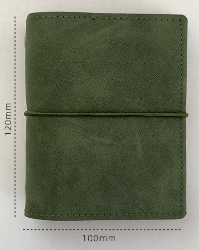 PU Leather Ring Binder | M5/A6/A7/Personal | Vintage Blank Journal for Travel (Faux Leather, Not Real Sheepskin)