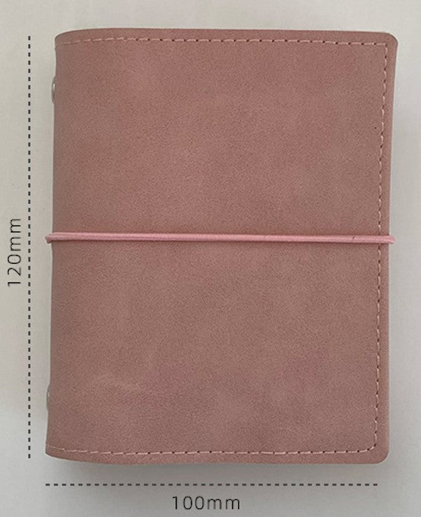 PU Leather Ring Binder | M5/A6/A7/Personal | Vintage Blank Journal for Travel (Faux Leather, Not Real Sheepskin)
