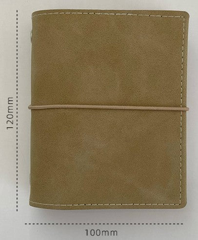 PU Leather Ring Binder | M5/A6/A7/Personal | Vintage Blank Journal for Travel (Faux Leather, Not Real Sheepskin)