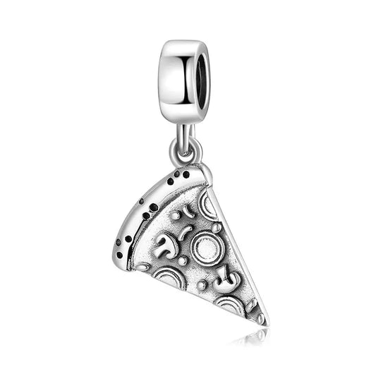 Pizza Dangle Charm in Sterling Silver Kozy Lumiere