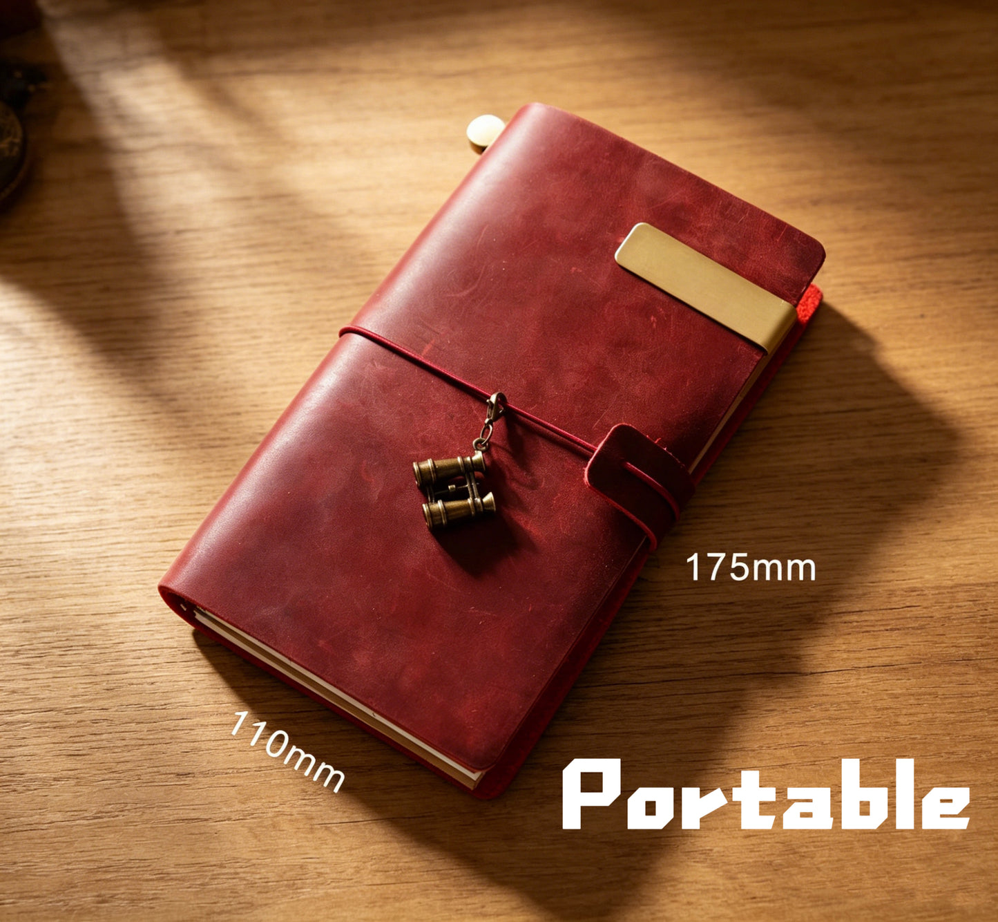 Genuine Leather Travel Journal | Standard Passport Portable A5 | Vintage Notebook