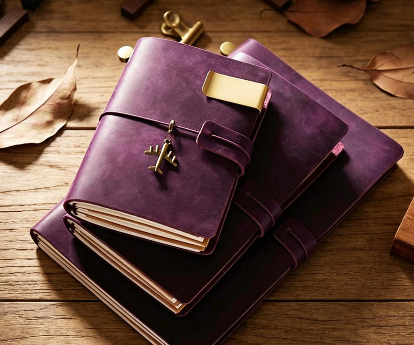 Genuine Leather Travel Journal | Standard Passport Portable A5 | Vintage Notebook