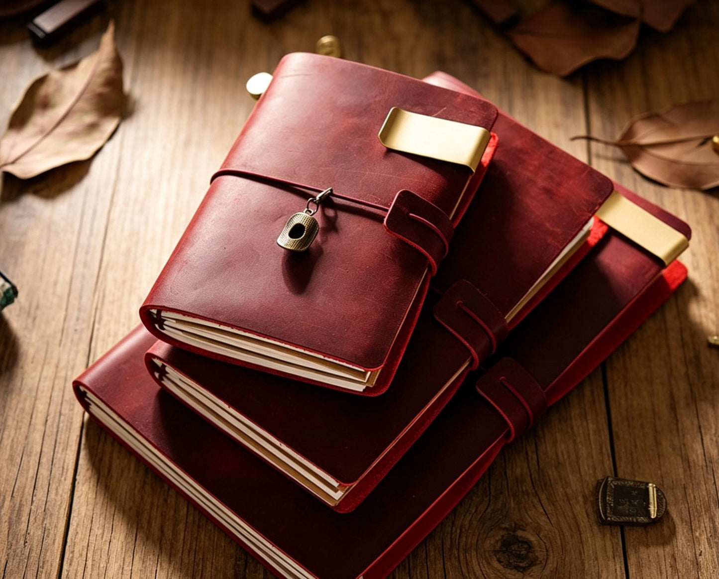 Genuine Leather Travel Journal | Standard Passport Portable A5 | Vintage Notebook
