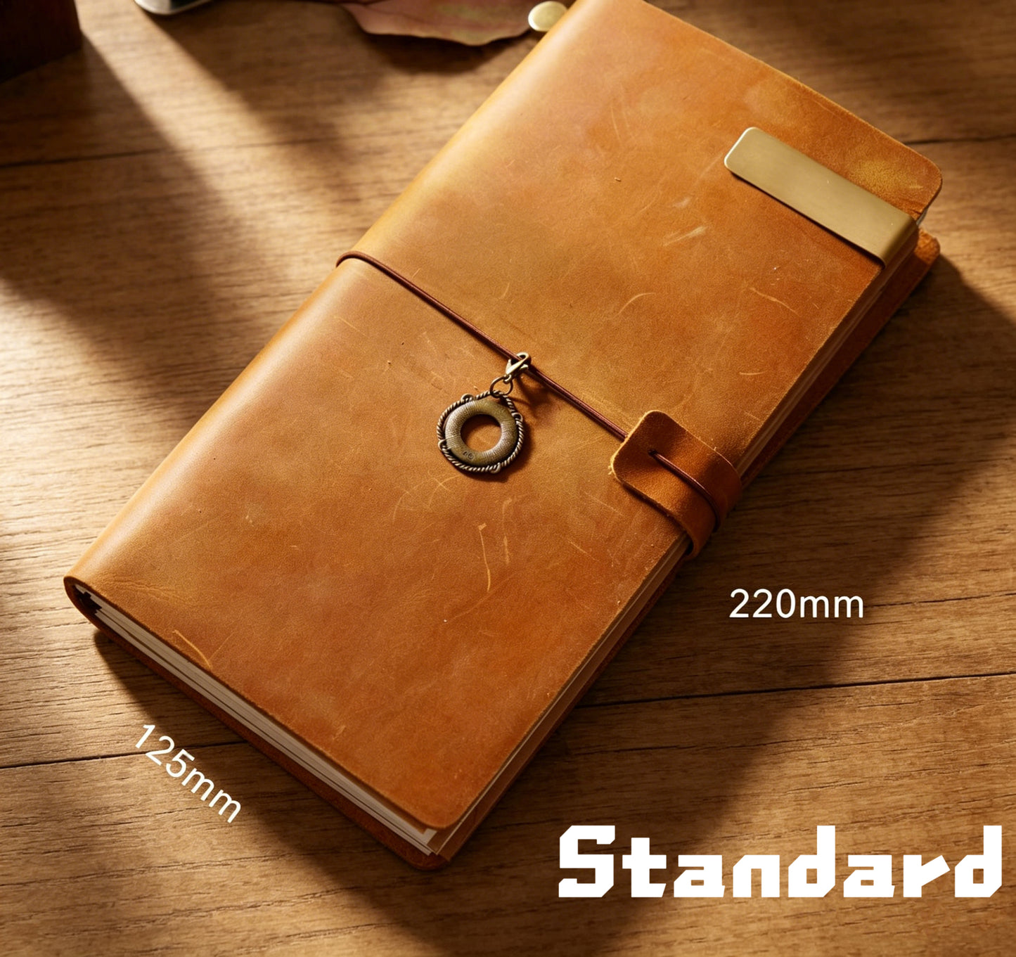 Genuine Leather Travel Journal | Standard Passport Portable A5 | Vintage Notebook