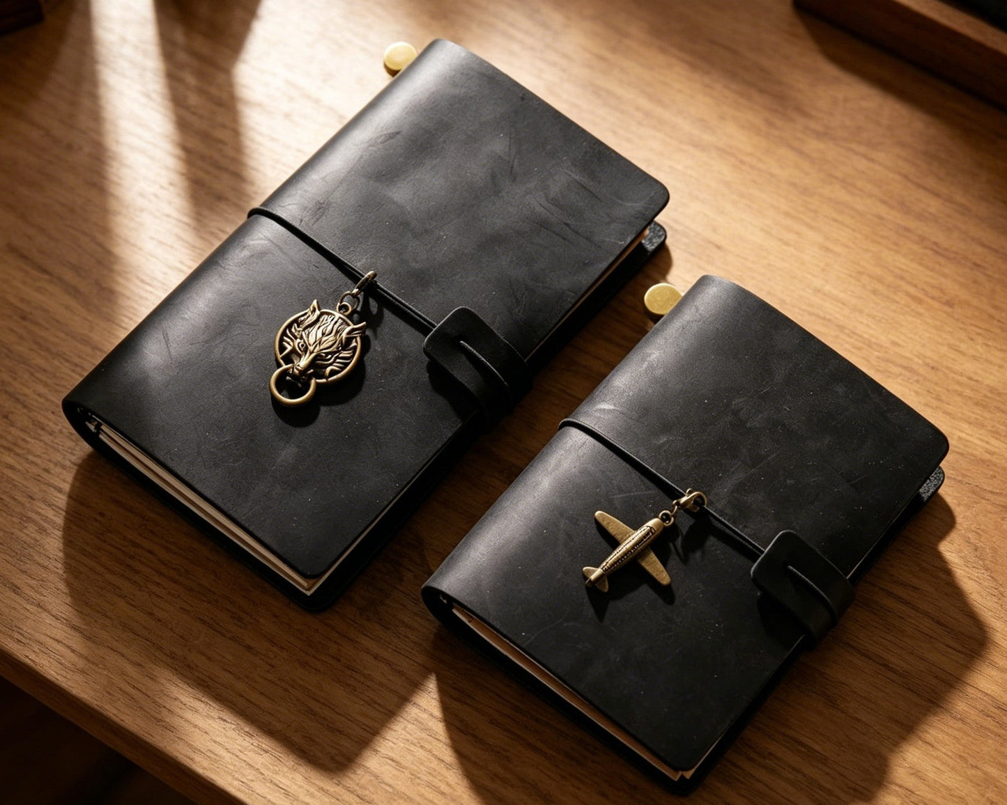 Genuine Leather Travel Journal | Standard Passport Portable A5 | Vintage Notebook